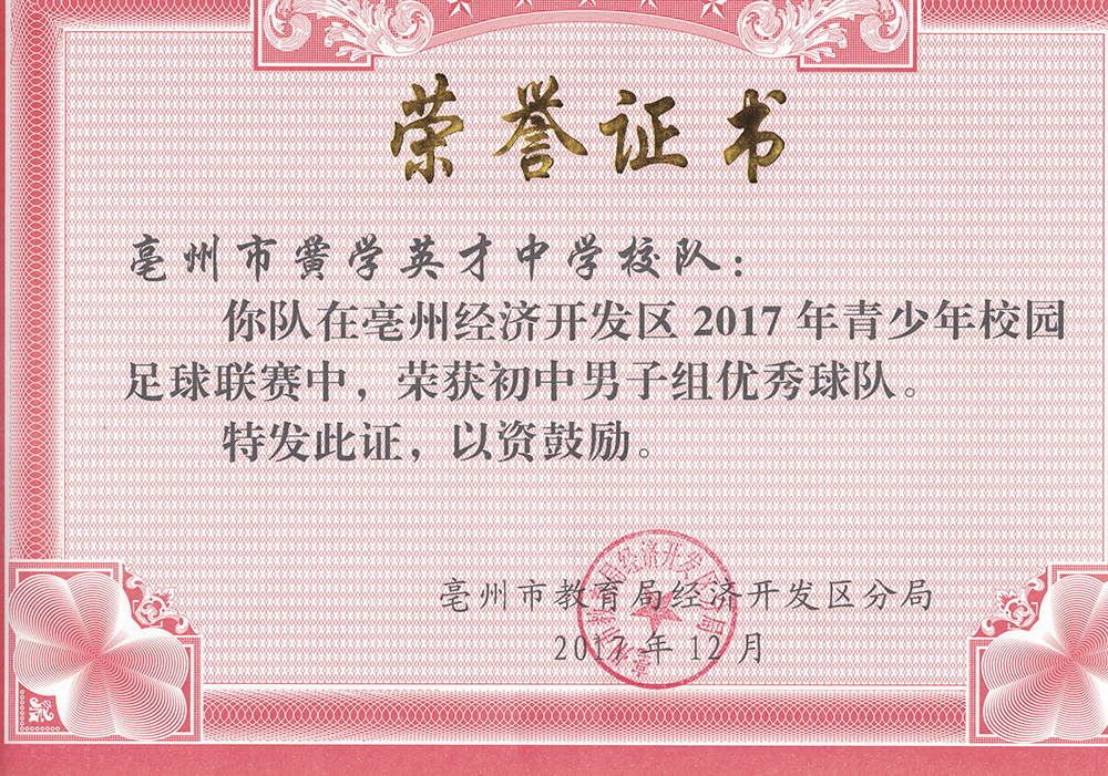 初中男子优秀球队