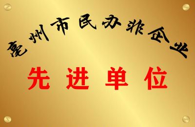 亳州市民办非企业先进单位